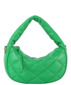 Quilted Puffy Hobo Shoulder Bag HG-0158M KELLY GREEN